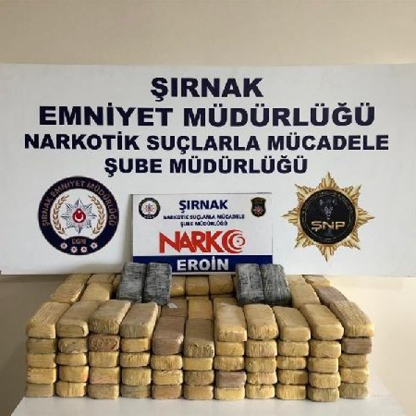 Şırnak'ta 82 kilo eroin ele geçirildi