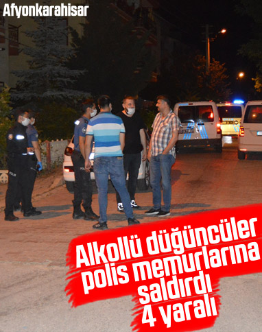 Afyonkarahisar'da polislere saldırı: 4 polis yaralandı