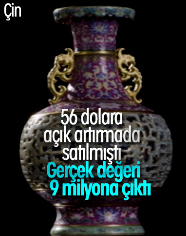 Çin’de bir vazo 9 milyon dolara satıldı