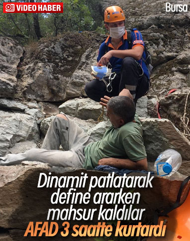 Bursa'da 2 kişi dinamitle define ararken yaralandı