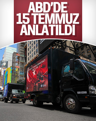 ABD'de 15 Temmuz pankartlarla anlatıldı