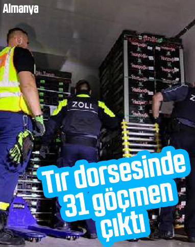Almanya'da tırın soğuk hava dorsesinden 31 göçmen çıktı