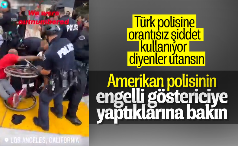 ABD polisi bu kez engelli siyahiyi darbetti