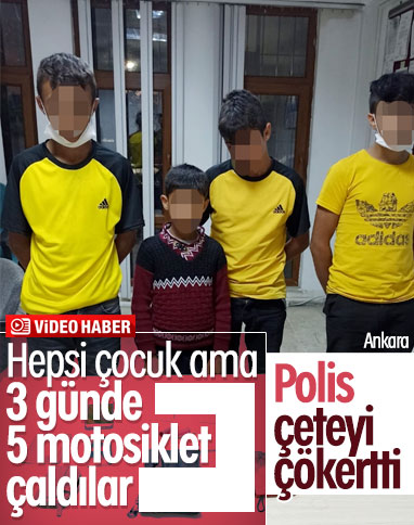 Ankara'da 4 günde 9 suça karışan 4 çocuk yakalandı