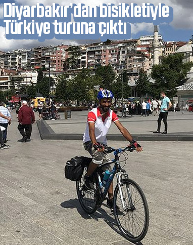 Diyarbakırlı aşçı, Türkiye'yi bisikletiyle geziyor