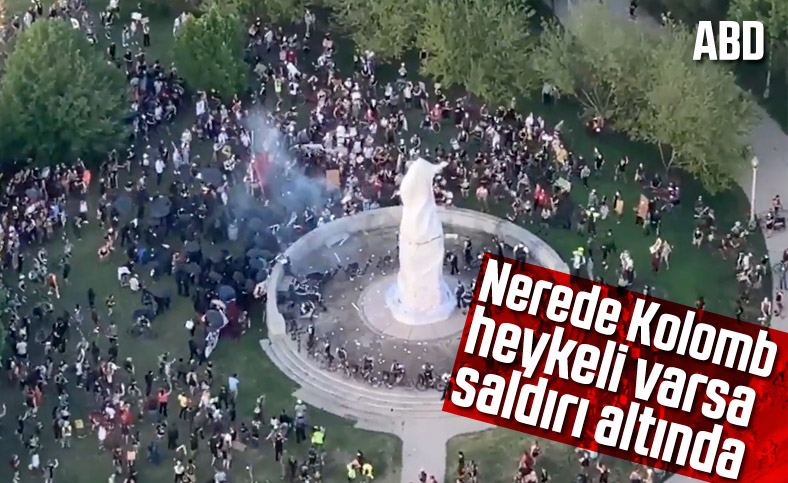 ABD'de Kristof Kolomb heykellerine saldırılar sürüyor