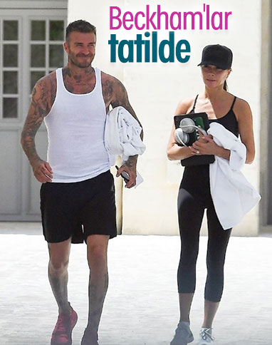 David Beckham ve ailesi İtalya'da tatilde