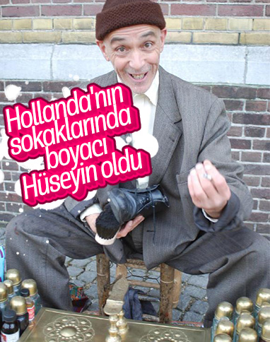 Hollandalı sokak sanatçısının 'boyacı Hüseyin' tiplemesi