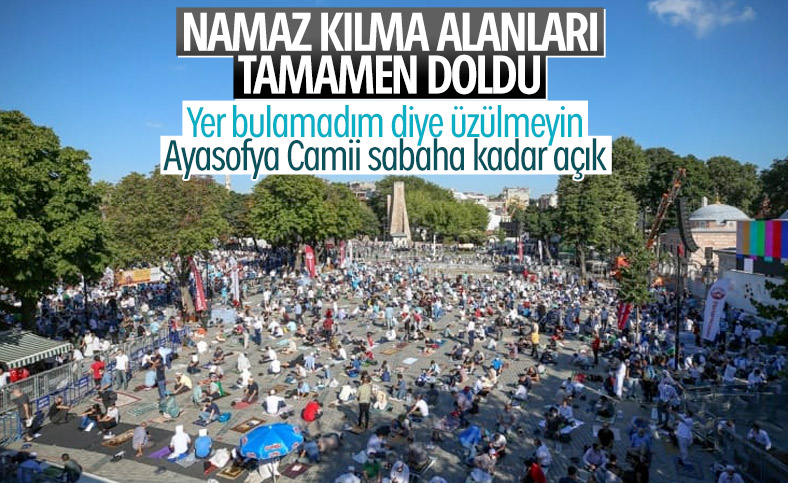 Ayasofya Camii'ne girişler durduruldu