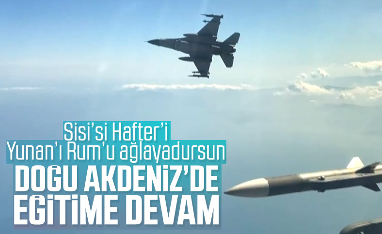 Hava Kuvvetleri'nden Doğu Akdeniz'de eğitim uçuşu
