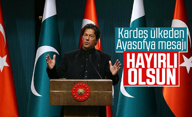 Pakistan Başbakanı'ndan Türkiye'ye Ayasofya mesajı