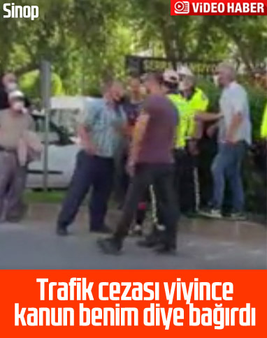 Trafik cezası kesilince polislere çıkıştı: Kanun benim