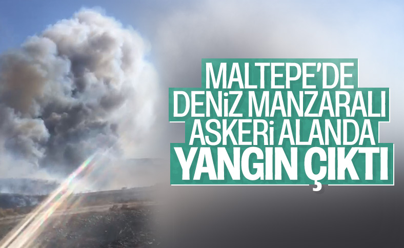 Maltepe'de askeri alanda yangın
