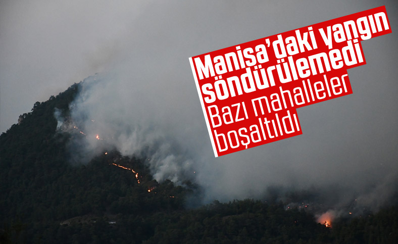 Manisa'da orman yangını yerleşimlere ulaştı
