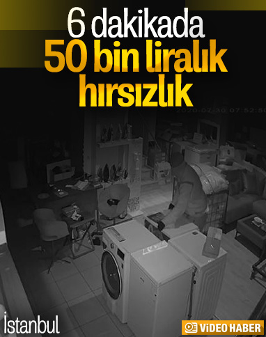 Sultanbeyli'de 50 bin liralık hırsızlık kamerada