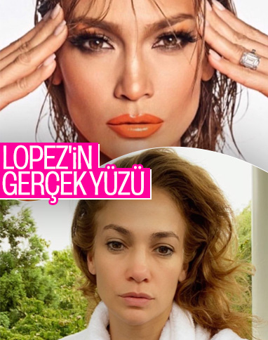 Jennifer Lopez'den makyajsız paylaşım