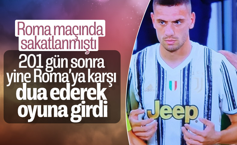 Merih Demiral, Roma maçına dua ederek çıktı