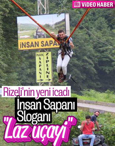 Rize'de adrenalin tutkunlarının yeni gözdesi İnsan Sapanı