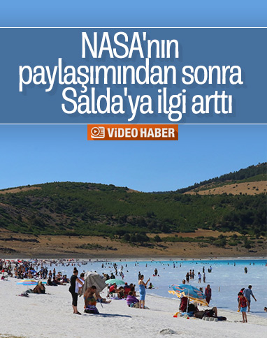 Salda Gölü'nde bayram tatili yoğunluğu