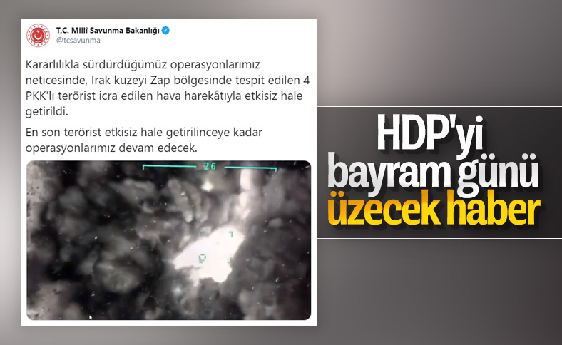 Zap bölgesinde 4 terörist öldürüldü