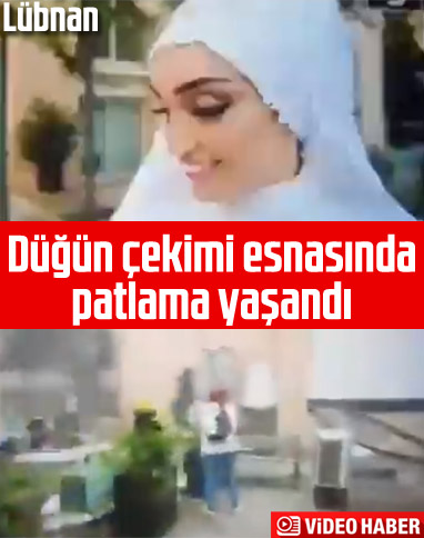Beyrut'ta çiftin düğün çekimleri sırasında patlama oldu