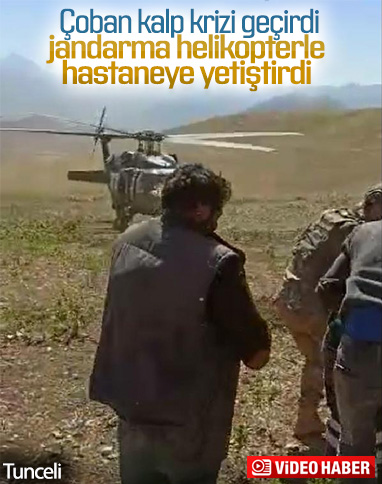 Tunceli'de kalp krizi geçiren çobanı jandarma kurtardı