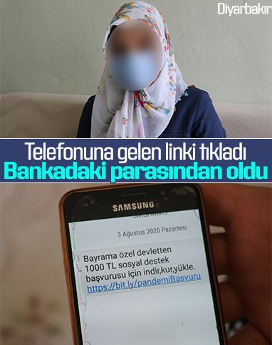 Diyarbakır'da telefonuna gelen mesajla dolandırıldı