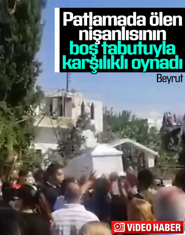Patlamada ölen nişanlıya boş tabutla düğün gibi veda