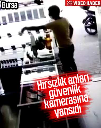 Bursa'da hırsızlık anı kamerada