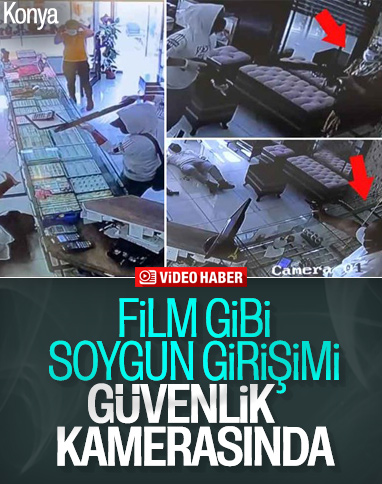 Konya'da hırsız kuyumcuya girdi: Vurulup polise verildi