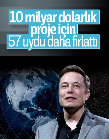SpaceX, 57 internet uydusunu daha uzaya fırlattı