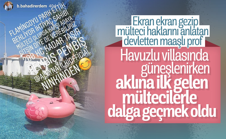 Bahadır Erdem mültecilerle dalga geçti, tepkiler büyüdü