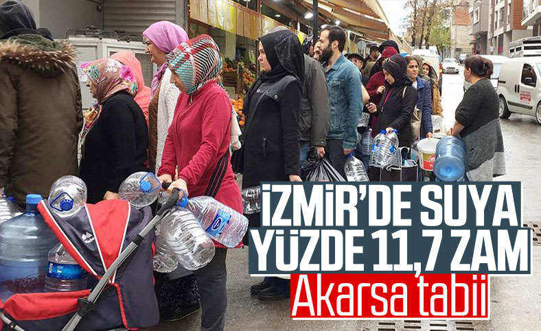 İzmir'de suya yüzde 11,7 zam