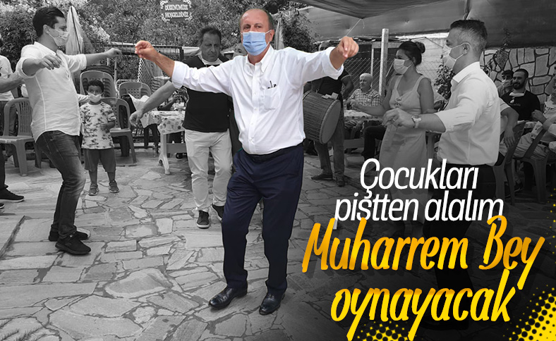 Muharrem İnce, yeğeninin düğününde zeybek oynadı