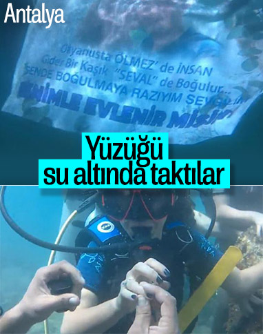 Antalya'da polis memurundan su altında evlenme teklifi