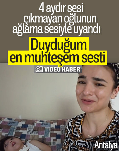 Oğlunun ağlamasıyla uyanan anne gözyaşlarını tutamadı