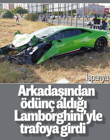 İspanya’da arkadaşının aracını paramparça etti
