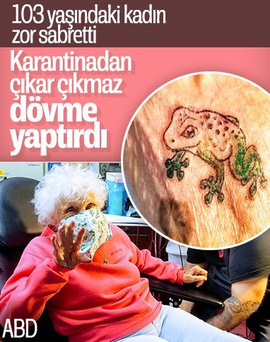 ABD'li kadın, karantinadan sonra soluğu dövmecide aldı