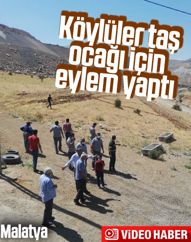 Malatya'da köylüler taş ocağına isyan etti