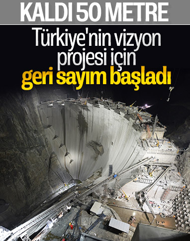 Yusufeli Barajı’nın tamamlanması için son 50 metre