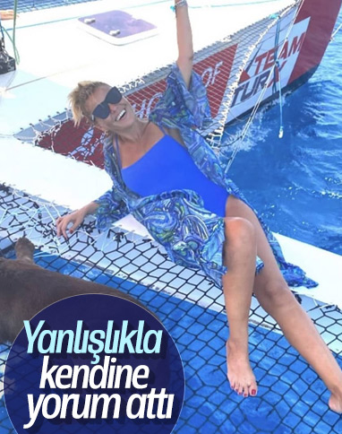 Gülben Ergen, kendine yorum yazdı