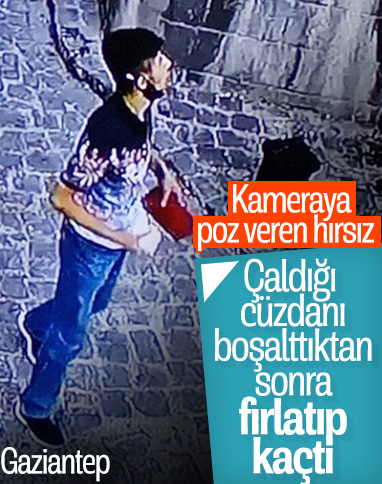 Gaziantep'te cüzdan ve 50 bin lira çalan hırsız