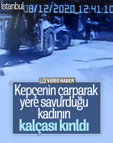 Şişli'de kepçe operatörü kadına çarptı