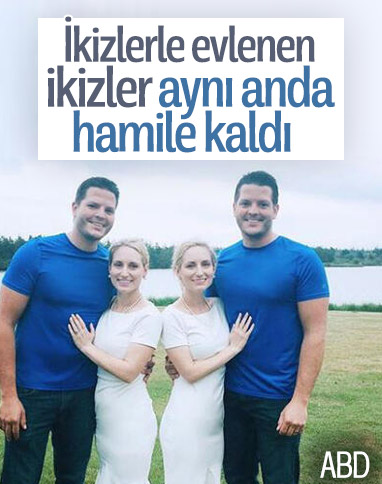 ABD'de ikizlerle evlenen ikizler aynı anda hamile kaldı