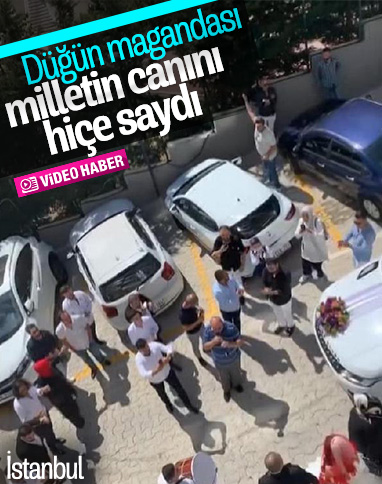 Kartal'da düğün magandası kamerada