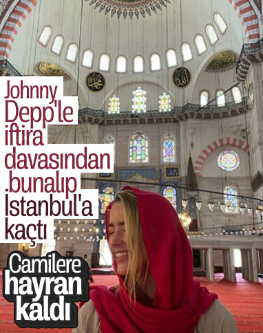 Johnny Depp'in eski eşi Amber Heard İstanbul'a geldi