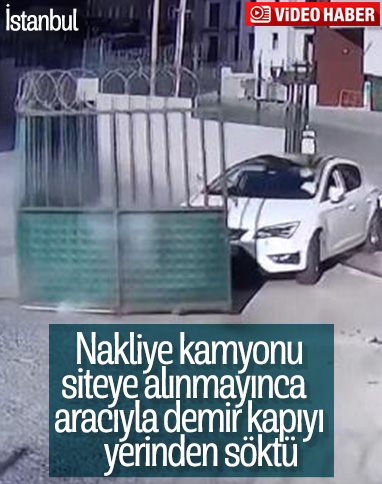 Esenyurt'ta site yönetimine sinirlendi, kapıyı söktü