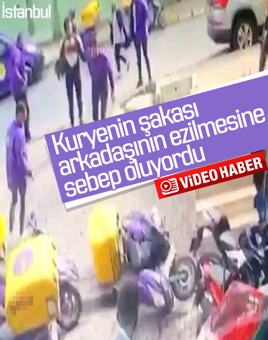 Gaziosmanpaşa'da kuryenin şakası kazaya döndü