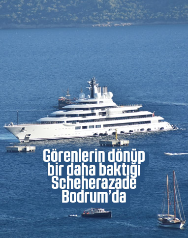 Mega yat 'Scheherazade' Bodrum'da