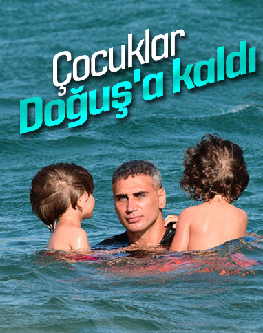 Doğuş, çocuklarıyla tatilde